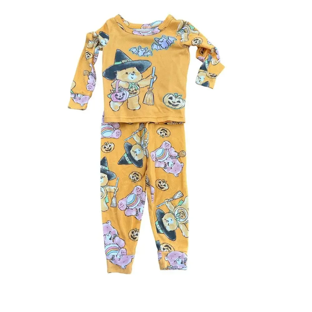 Care Bears Toddler Halloween Glow in the Dark Snug Fit Pajama Set Size 2T